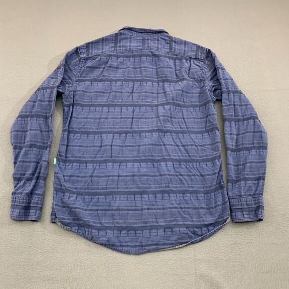 Vissla Button Shirt Mens Large Blue Long Sleeve Cotton - Picture 16 of 16